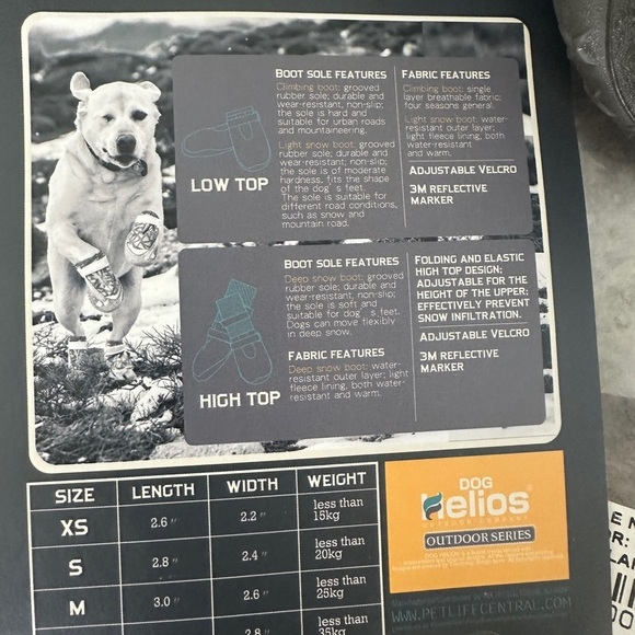 New In Package Large Outdoors Helios Dog Shoes - Picture 2 of 7